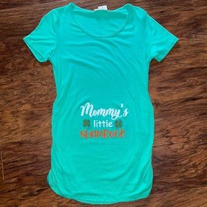 Mommy’s little shamrock maternity t shirt